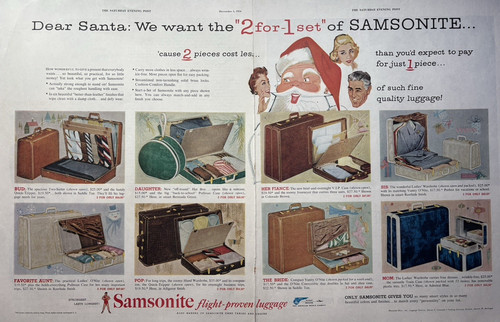 1954 samsonite luggage flight - 1954,
