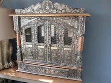 Oxidized Plated Temple Mandir Wooden Temple