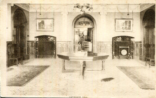 1910 postcard entrance hall - 1910,