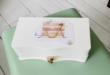 Upcycled white wooden trinket - upcycled,