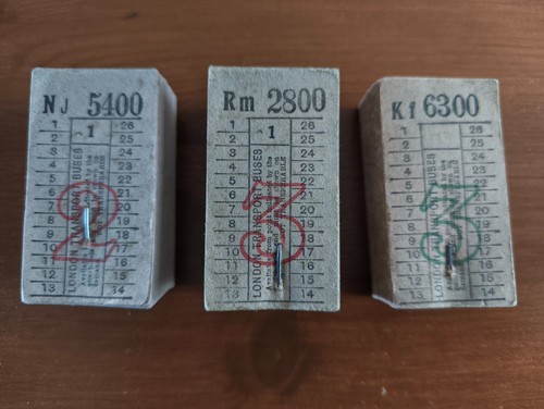 Vintage london bus tickets - vintage,