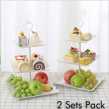 2× 3-Tiered Plates Fruit