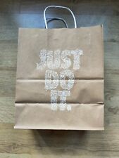 NIKE Just Do It Small Gift Paper Bag Carry 21.8x26x12cm Shop Presents Spot Tote
