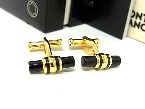 Montblanc onyx cufflinks - montblanc,