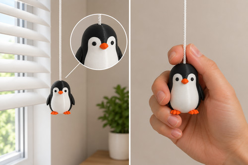 Cute penguin light pull cord - cute,