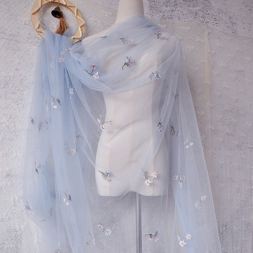 Baby blue ethereal floral - ethereal,