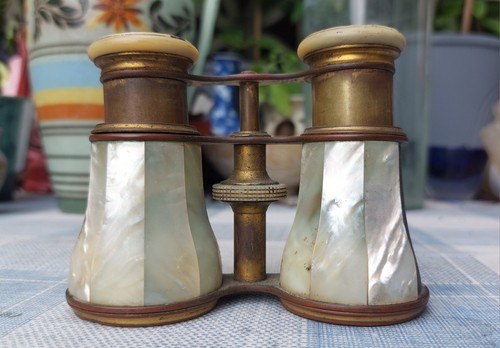 Antique french brass mother - brass,