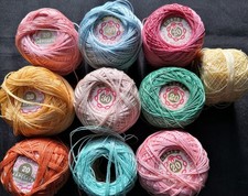 VINTAGE THREADS for TATTING  mostly Coats Crochet-Mercer 20 (x 10 balls)