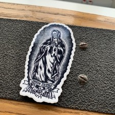 Santa Cruz Jason Jessee Guadalupe Bone Skateboard Sticker - 1990s