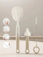 6-in-1 Silicone Baby Bottle Brush Set Cleaner w/ Straw & Pacifier Tools