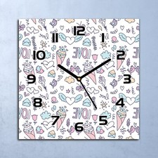 Glass Wall Clock Home Decor