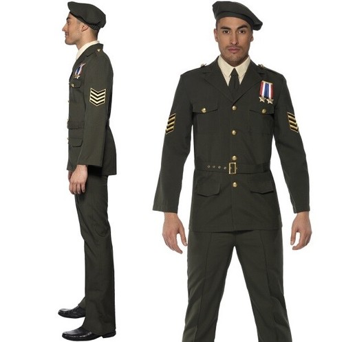 Mens army officer fancy dress - army,