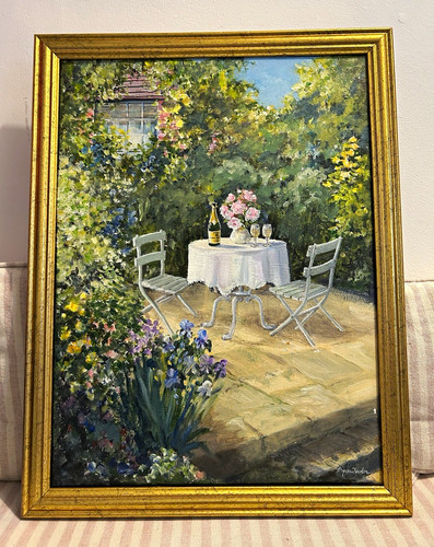 Floral garden oil painting - , on