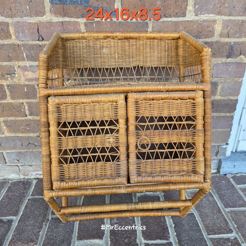 Vtg wicker rattan - wicker, wall