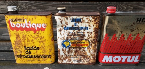 Litre french oil cans - oil, x