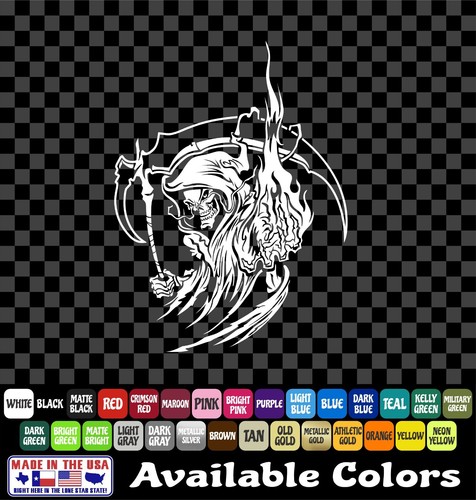 Grim reaper sticker flame - reaper, evil