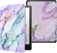 Case for 6.8" Kindle Paperwhite, Light Shell Cover, Auto Wake/Sleep PurpleMarble