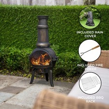 Chimenea outdoor patio - chimenea,