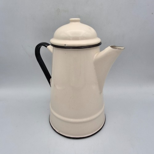 Vintage white enamel coffee - vintage,