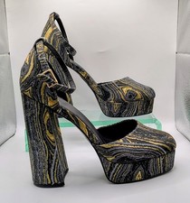  ASOS Design Chunky High Heeled Platform Shoes In Size UK 8