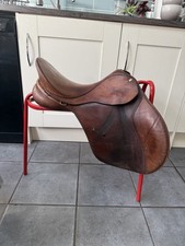 Bates Brown Leather Adjustable GP Saddle Approx 16.5’ Seat