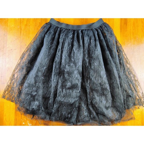 Black lace skirt floral - skirt,