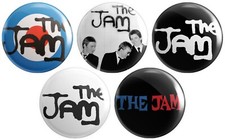 5 x The Jam BUTTON PIN BADGES 25mm 1 INCH | Band Mod Punk Paul Weller