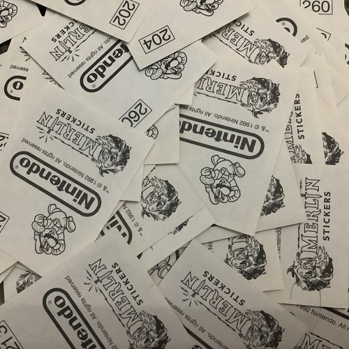 Nintendo merlin stickers 1992 - merlin,