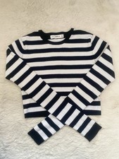 Black and White Stripped Knitted Jumper Size S Woman Zara Top Stretch Pullover