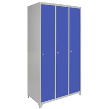 Blue steel door lockers - steel,