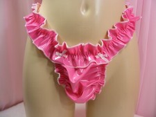 sissy pink PVC  tanga g string