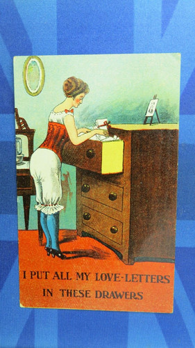 Saucy comic postcard 1900s - comic,