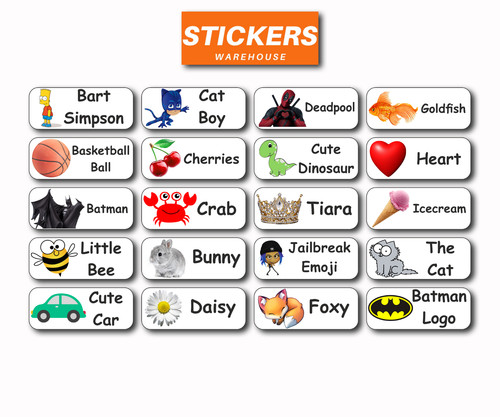 45x custom name stickers - custom,