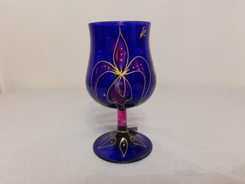 Blue wine glass - wine, hand