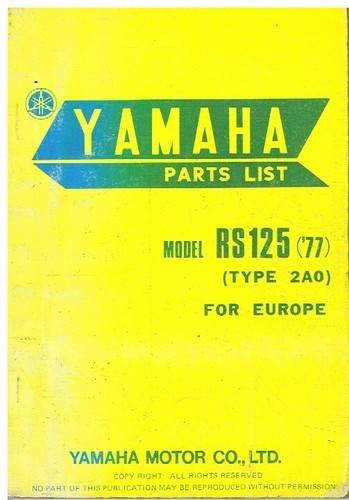 Yamaha rs125 euro - (type,