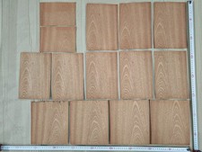 14 Pcs Mahogany Veneer Offcuts