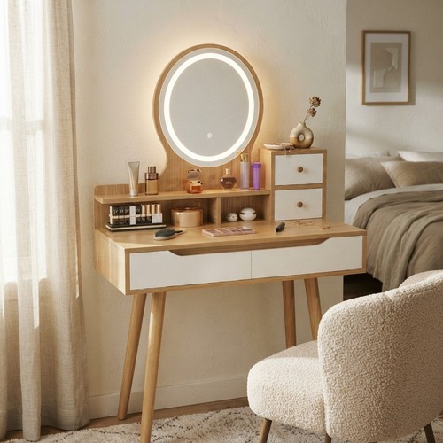 Luxurious oak vanity table - luxurious,