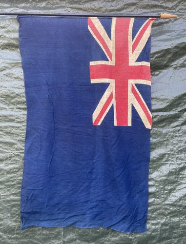 Vintage wwii 1940s blue ensign - blue,