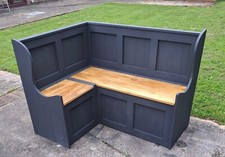 L shape monks bench with