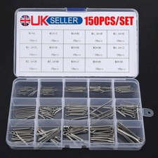 150Pcs Split-Pins / Split Cotter Pins Stainless Steel A2-Marine Grade (304) Kit