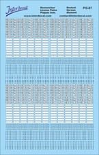 German registration plates