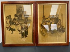 2 Vintage Ronald Embleton Prints Hopscotch & Eggy Peggy