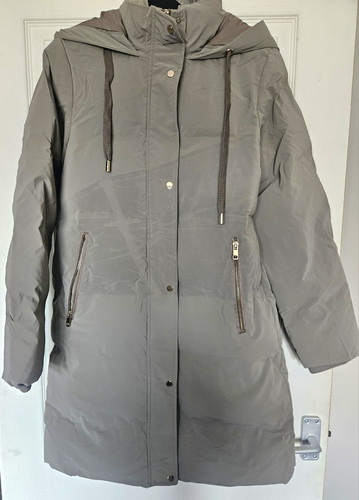 Zara greige long hooded - zara, xs