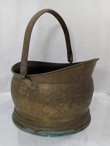 Vintage brass metal fireside - metal,