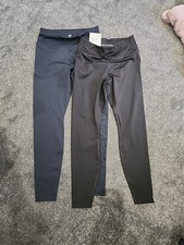 2 X Ladies Training Leggins Tights H & M  Black And Navy Both Size Medium  BNWT