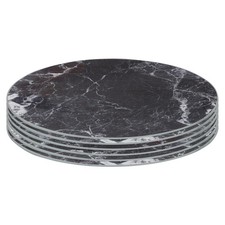 6x Round Glass Placemats 30cm