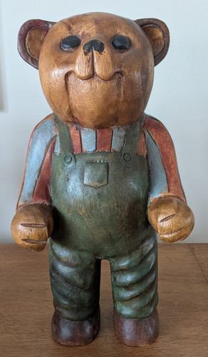 Large heavy carved wooden - large,