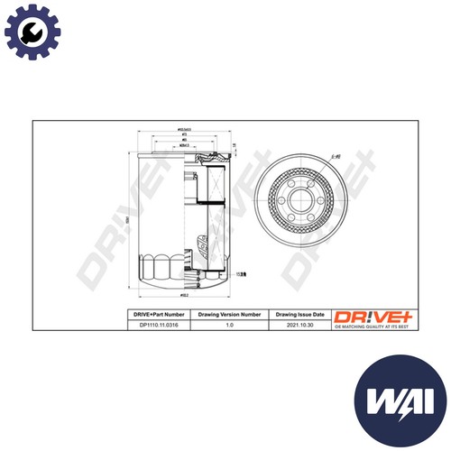 Oil filter dp1110 0316 for - dp1110.11.0316,
