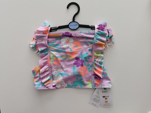 Girls palm print frill - m&s,