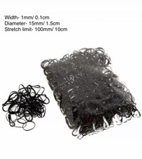 Mini black hair elastics - mini,